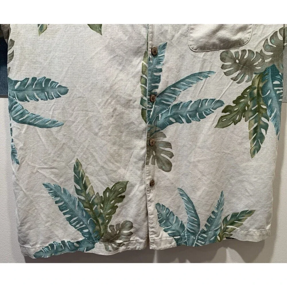 Island Shores Hawaiian Shirt Mens Large 100% Washable Silk Button Up Large - Picture 12 of 16